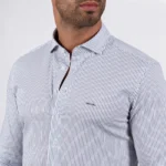 CAMISA GOLA ITALIANA RISCA FINA SLIM FIT AZUL MARINHO ZOLF - Image 3