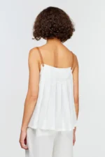 TOP BRANCO COM ALÇA CASTANHA COURO SEMICOUTURE - Image 3