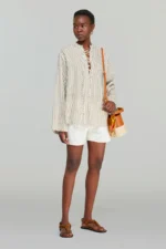 BLUSA RISCA BEGE SEMICOUTURE - Image 2