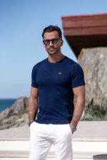 T-SHIRT DE MALHA BÁSICA  AZUL IC WEAR - Image 3