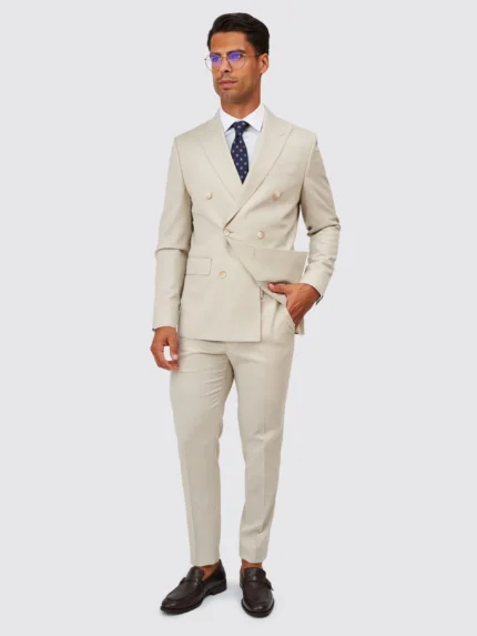 FATO TRESPASSE TEXTURA BEGE CLARO SLIM FIT ZOLF