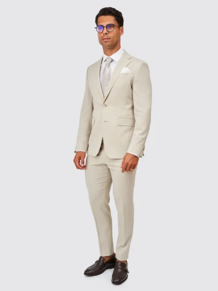 FATO TEXTURA BEGE CLARO SLIM FIT ZOLF