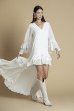 VESTIDO BRANCO ASSIMÉTRICO SAHOCO