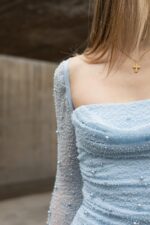 VESTIDO AZUL COM MISSANGAS PONTO CHIC - Image 5