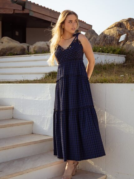 VESTIDO QUADROS AZUIS ICE PLAY