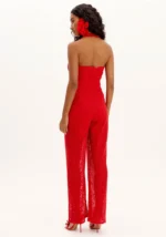 MACACÃO VERMELHO DECOTE PROFUNDO LANÇA PERFUME - Image 3