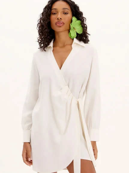 VESTIDO BRANCO TRESPASSE LANÇA PERFUME