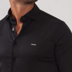 CAMISA GOLA ITALIANA PRETA SLIM FIT ZOLF - Image 3