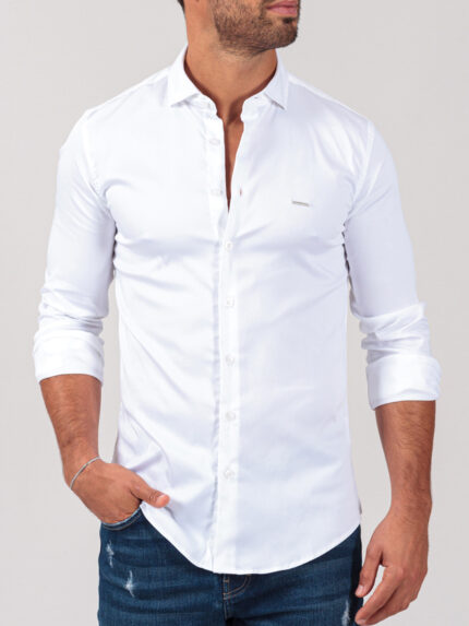 CAMISA GOLA ITALIANA SLIM FIT BRANCA ZOLF