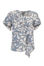 TÚNICA ESTAMPADA COM FOLHO SILVINA CAMPOS