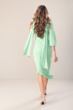 VESTIDO ASSIMÉTRICO COM LAÇADA VERDE FERRACHE - Image 4