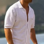 CAMISEIRO PONTO CROCHÊ DE LINHO BRANCO ZOLF - Image 2