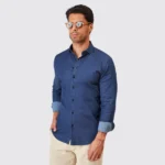 CAMISA DENIM ESCURA SLIM FIT ZOLF