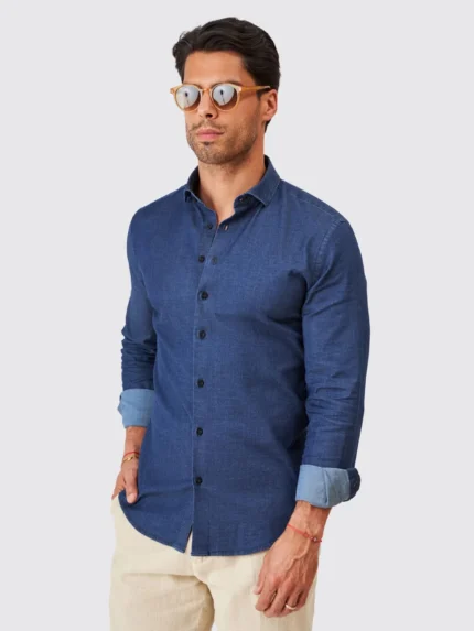 CAMISA DENIM ESCURA SLIM FIT ZOLF