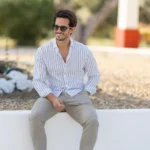 CAMISA DE LINHO RISCA INTERMEDIA BRANCO ZOLF