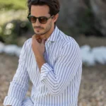 CAMISA DE LINHO RISCA INTERMEDIA BRANCO ZOLF - Image 2