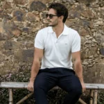 POLO TRICOT LISO COM BOTÕES BRANCO ZOLF