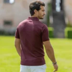 POLO TRICOT LISO COM BOTÕES BORGONHA ZOLF - Image 2