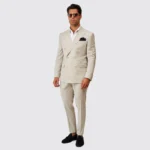 FATO TRESPASE BEGE COM RISCA SLIM FIT ZOLF