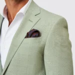 FATO EM MISTURA DE LINHO VERDE SLIM FIT ZOLF - Image 4