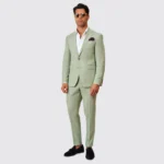 FATO EM MISTURA DE LINHO VERDE SLIM FIT ZOLF