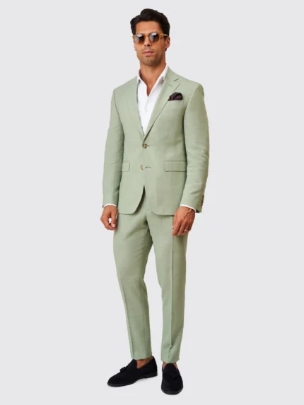FATO EM MISTURA DE LINHO VERDE SLIM FIT ZOLF