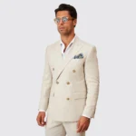 FATO TRESPASSE EM MISTURA DE LINHO BEGE SLIM FIT ZOLF - Image 2