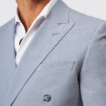 FATO TRESPASSE EM MISTURA DE LINHO AZUL SLIM FIT ZOLF - Image 3