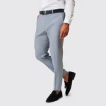 FATO TRESPASSE EM MISTURA DE LINHO AZUL SLIM FIT ZOLF - Image 6