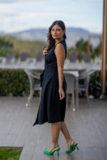VESTIDO MARINHO COM TRESPASSE PONTO CHIC - Image 2