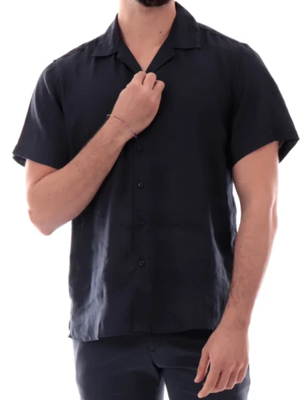 CAMISA DE LINHO PRETA GIANNI LUPO