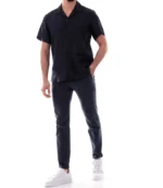 CAMISA DE LINHO PRETA GIANNI LUPO - Image 2