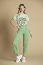 T-SHIRT VERDE COM ESTAMPADO SAHOCO