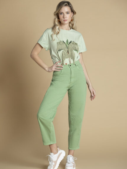 T-SHIRT VERDE COM ESTAMPADO SAHOCO