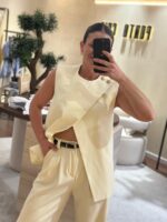 CONJUNTO AMARELO TOP E PANTALONA PONTO CHIC - Image 2