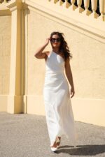 VESTIDO MIDI BRANCO DE OMBRO ÚNICO ELEH
