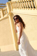 VESTIDO MIDI BRANCO DE OMBRO ÚNICO ELEH - Image 4