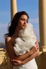 VESTIDO COMPRIDO BRANCO COM FOLHO PONTO CHIC - Image 7