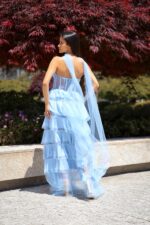 VESTIDO COMPRIDO AZUL COM FOLHOS NO SECRETS - Image 10