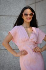 VESTIDO MIDI ROSA PONTO CHIC - Image 4