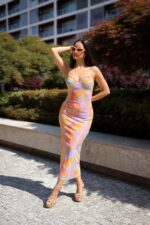 VESTIDO COMPRIDO ESTAMPADO PONTO CHIC - Image 3