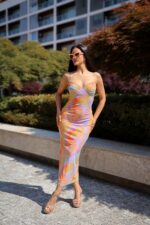 VESTIDO COMPRIDO ESTAMPADO PONTO CHIC