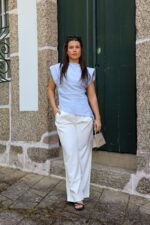 PANTALONA BRANCA COM PREGAS PONTO CHIC - Image 2