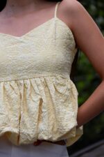 TOP AMARELO TECIDO JACQUARD PONTO CHIC - Image 5