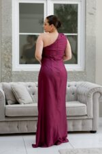 VESTIDO COMPRIDO BERINGELA COM RACHA PONTO CHIC - Image 6