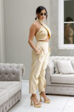 CONJUNTO TOP E CALÇA AMARELO PONTO CHIC - Image 2
