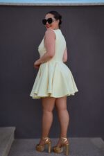 VESTIDO AMARELO COM GODÉS PONTO CHIC - Image 3