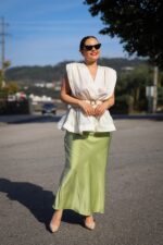 SAIA ACETINADA VERDE PONTO CHIC - Image 2