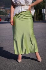 SAIA ACETINADA VERDE PONTO CHIC - Image 4