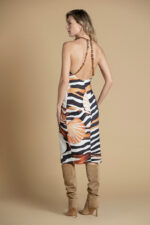 VESTIDO MIDI ESTAMPADO ANIMAL PRINT SAHOCO - Image 2